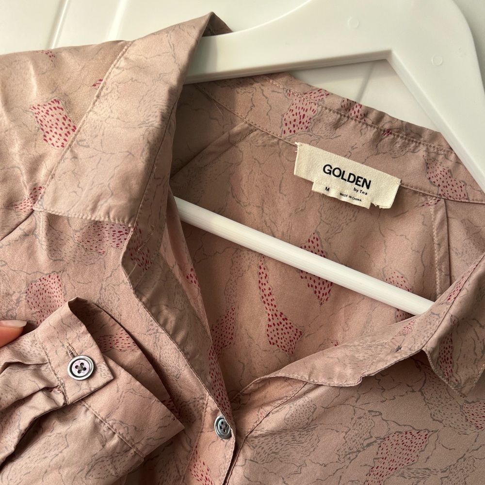 100%silk oversize blouse